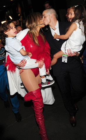 Jennifer Lopez, Emmie, Max, Casper Smart, Billboard Music Awards Jennifer Lopez, Emmie, Max, Casper Smart, Billboard Music Awards